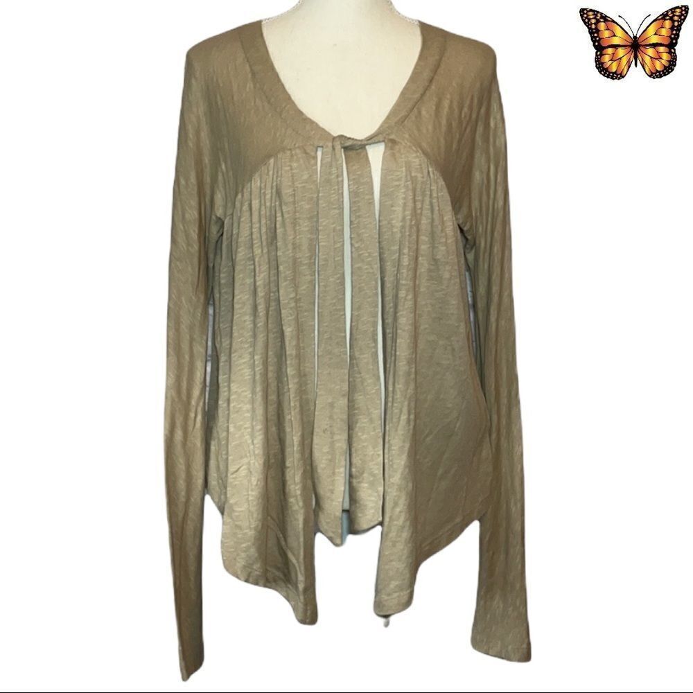 LUCY Love Tie Front Long Sleeve Cardigan Size Large